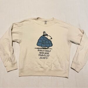 Peanuts Snoopy Uniqlo Printed Sweatshirt Size Medium Sweater